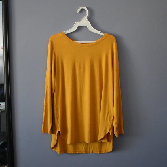 LUX Collection Yellow Long Sleeve Blouse - Picture 1 of 5